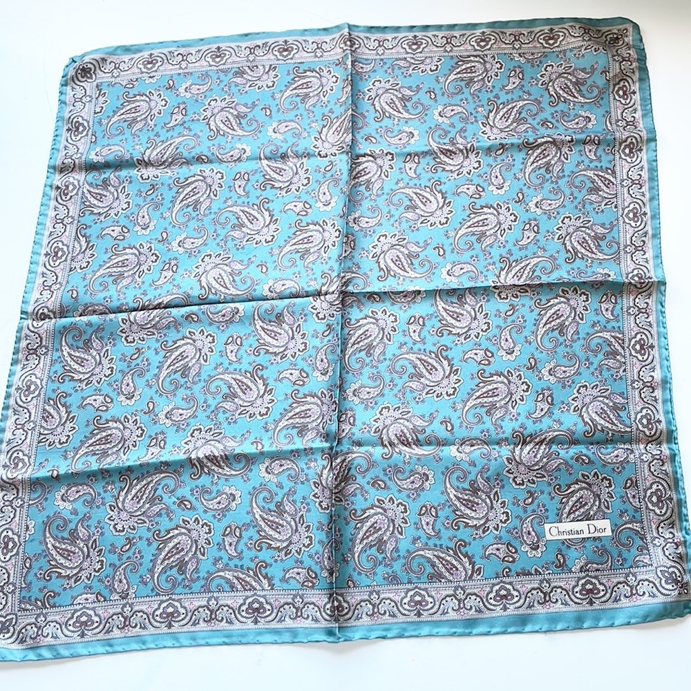 Christian Dior Silk Handkerchief Made In Italy - Picture 14 of 14